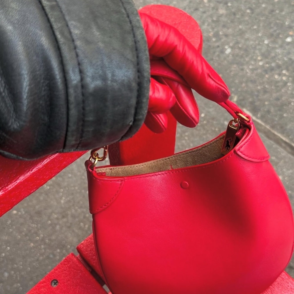 Red Mini Ralph Lauren Polo ID bag